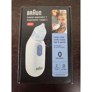 Braun Nasal Aspirator ~ Helps Clear Stuffy Noses Fast And Gently 0+ Months